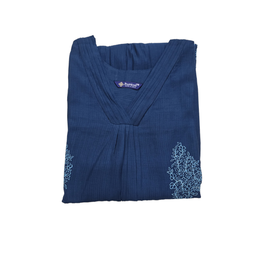 JHUMKOO Kurti – Umbrella Style with Floral Embroidery