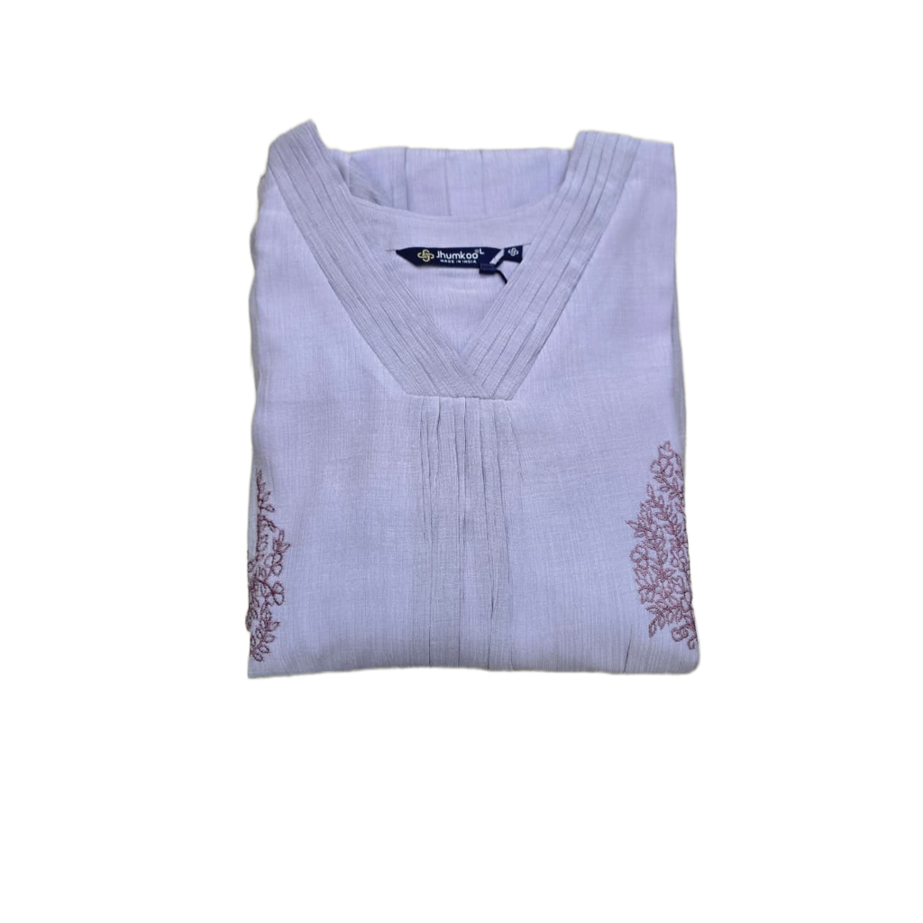 JHUMKOO Kurti – Umbrella Style with Floral Embroidery