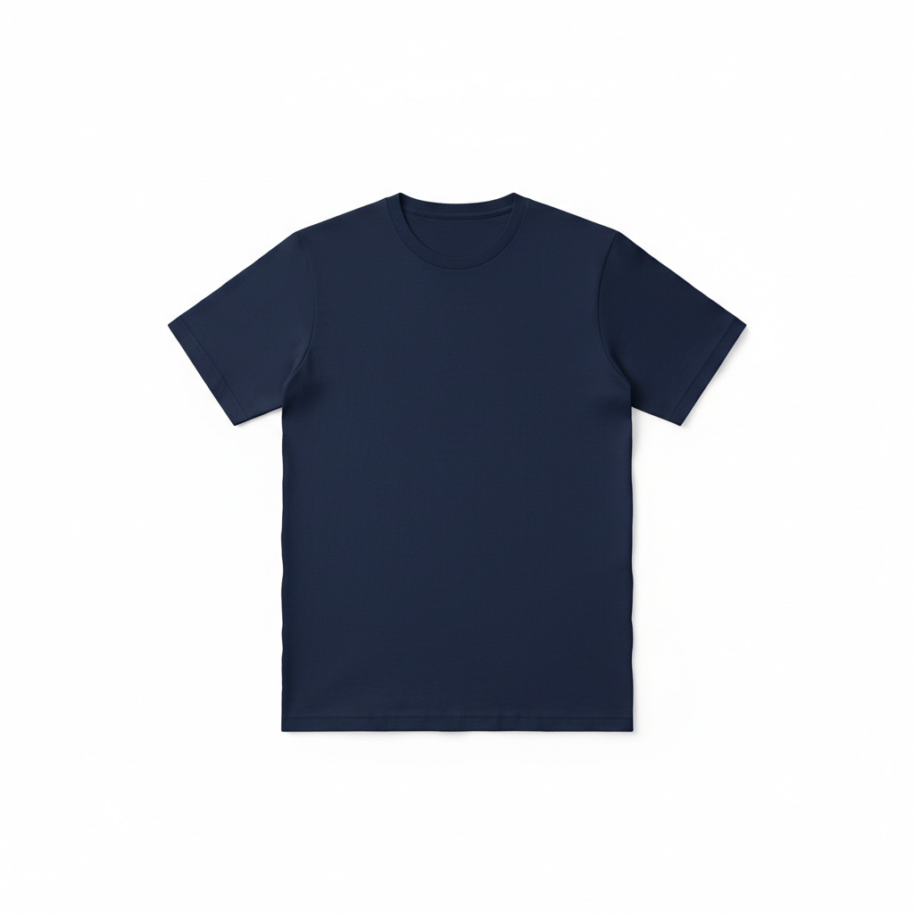 Urbano Fashion Men's Slim Fit Crew Neck T-Shirt - Navy Blue