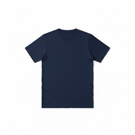 Urbano Fashion Men's Slim Fit Crew Neck T-Shirt - Navy Blue